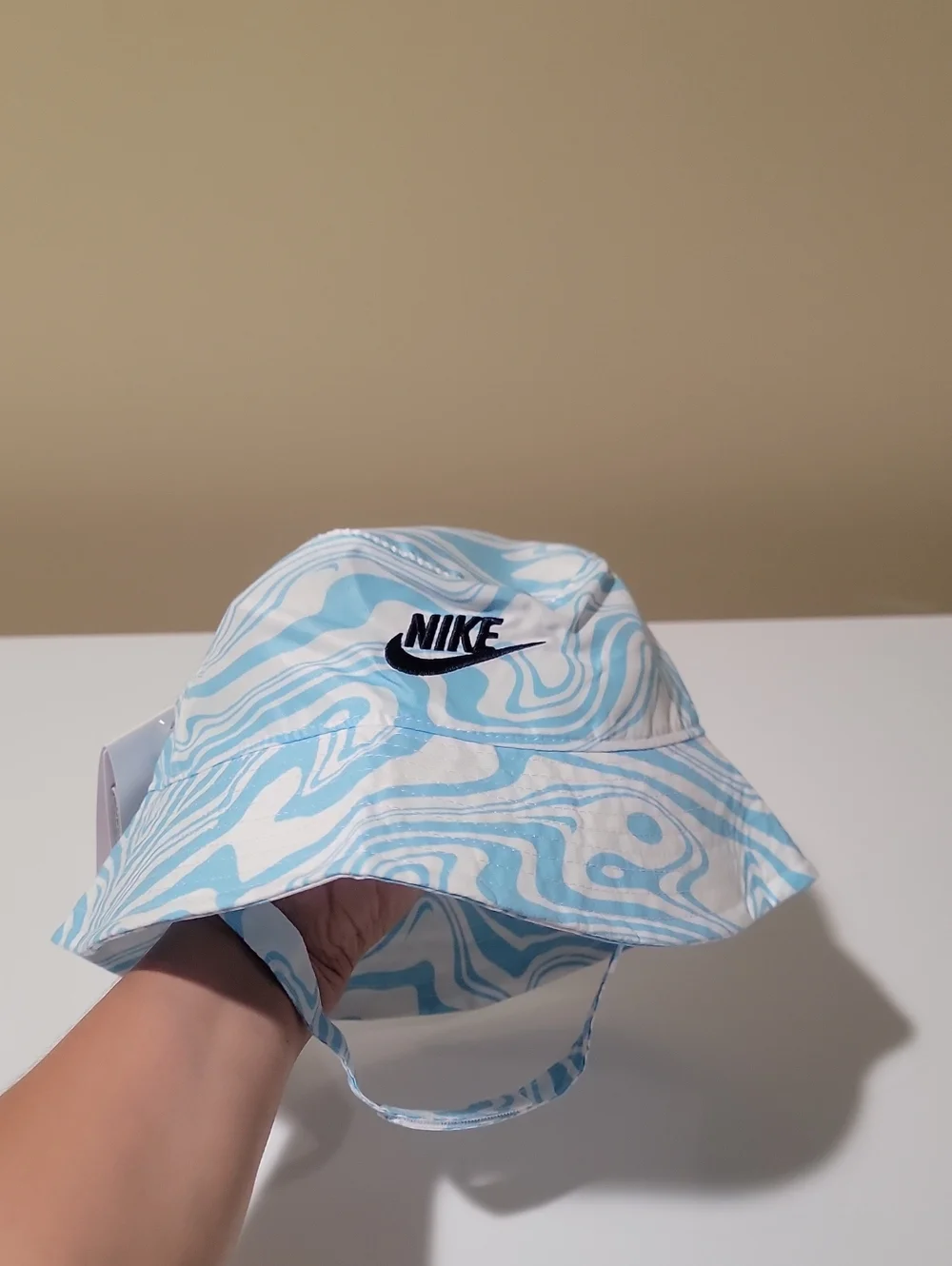 Nike Futura Light Blue and White Swirl Toddler Bucket Hat Size 2-4T